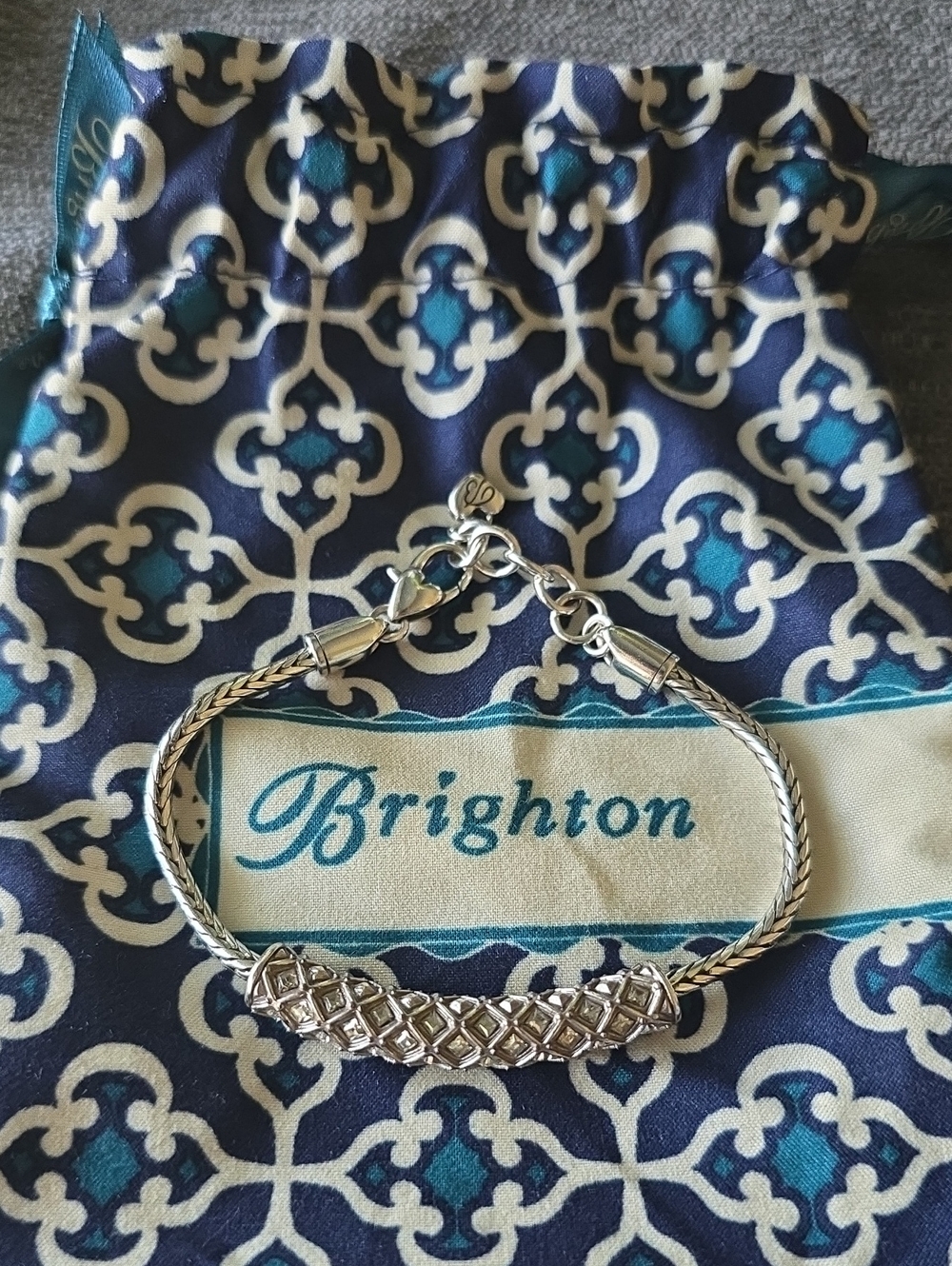 Brighton~Textured Bar Bracelet~Adjustable